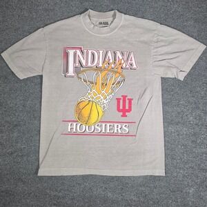 Slam Indiana Hoosiers Basketball Graphic T-Shirt Mens Medium Gray IU NCAA